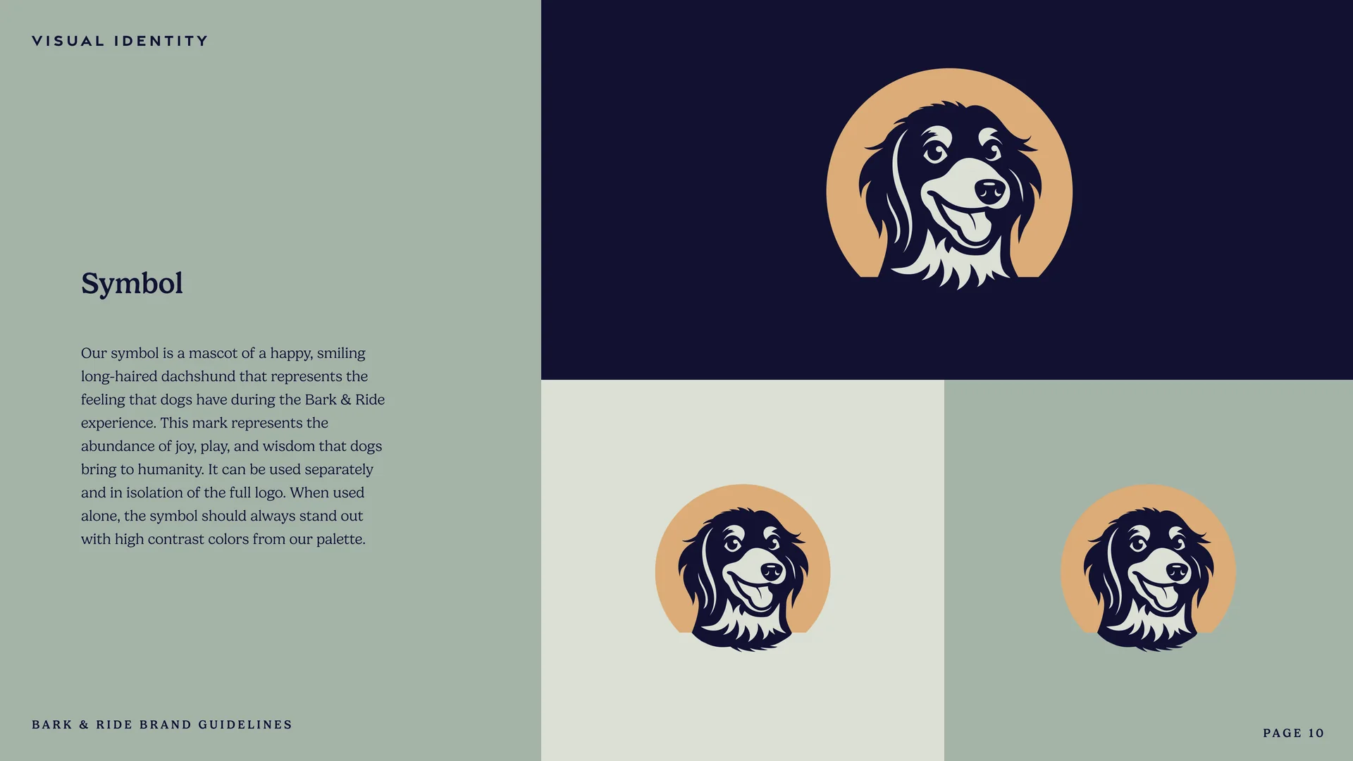 The symbol on its own: the dog in the golden circle