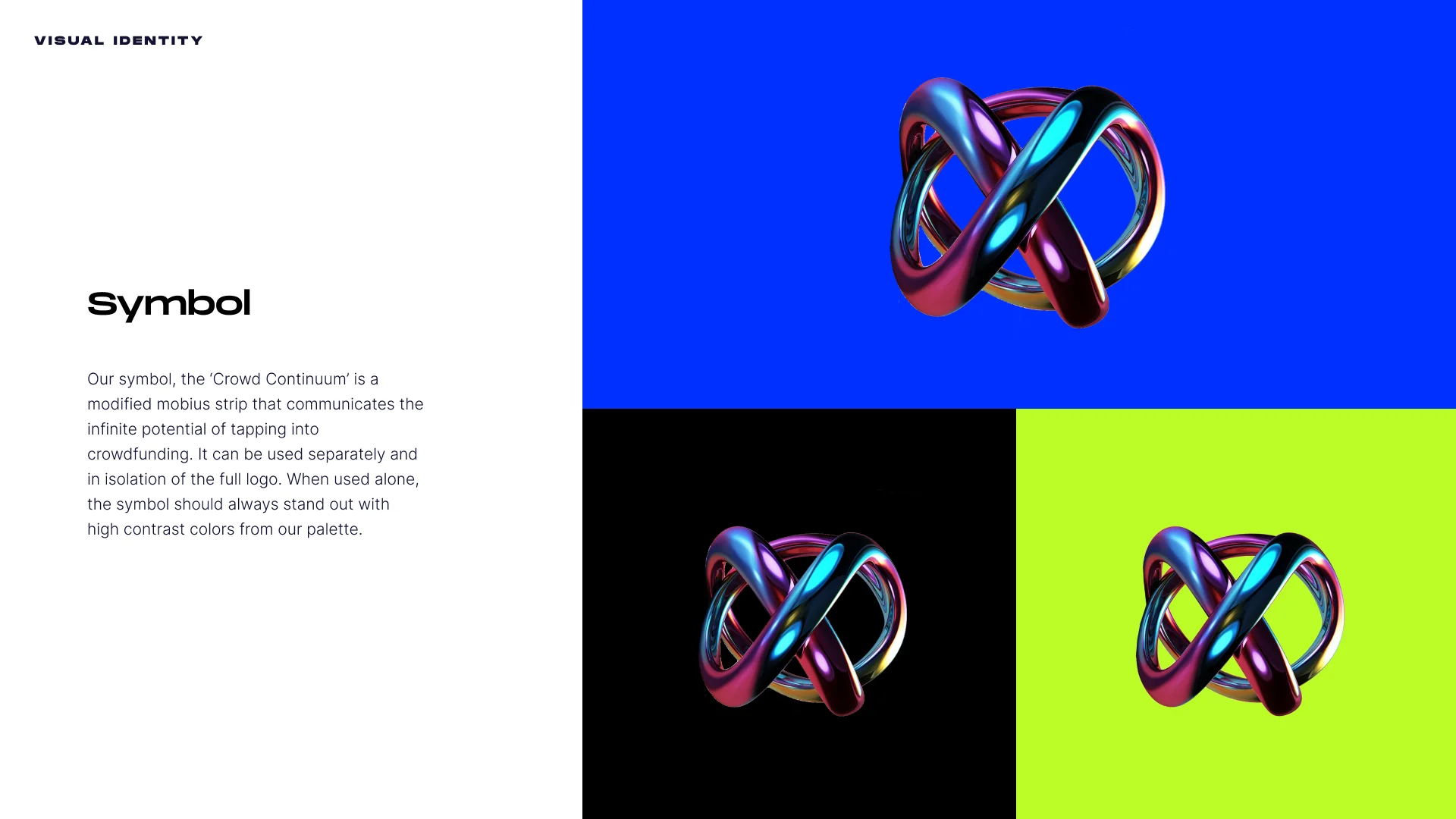 The symbol: the knot, iridescent