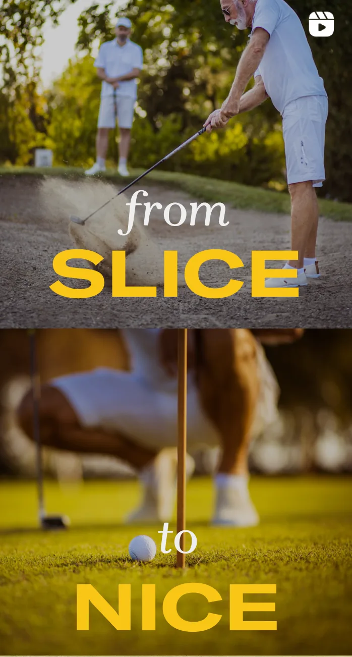 An Instagram reel unit: From Slice to Nice, two swings